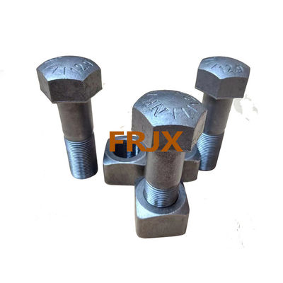qualità  Heavy Duty Excavator Track Bolts New Quenching And Tempering Heat Treatment Zinc Finish fabbrica